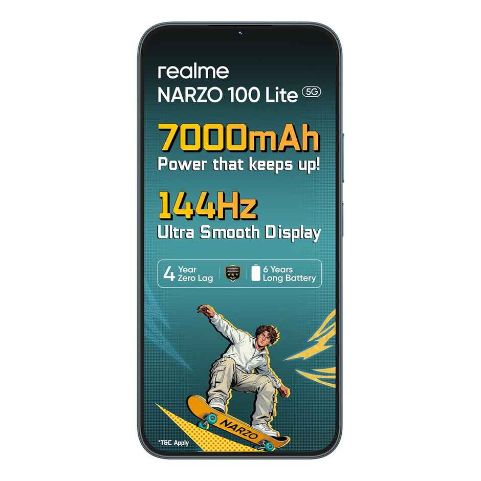 Narzo 100 Lite 5G | 4 GB RAM | 64 GB Storage | 6.6 in Display | 5G | Thunder Black