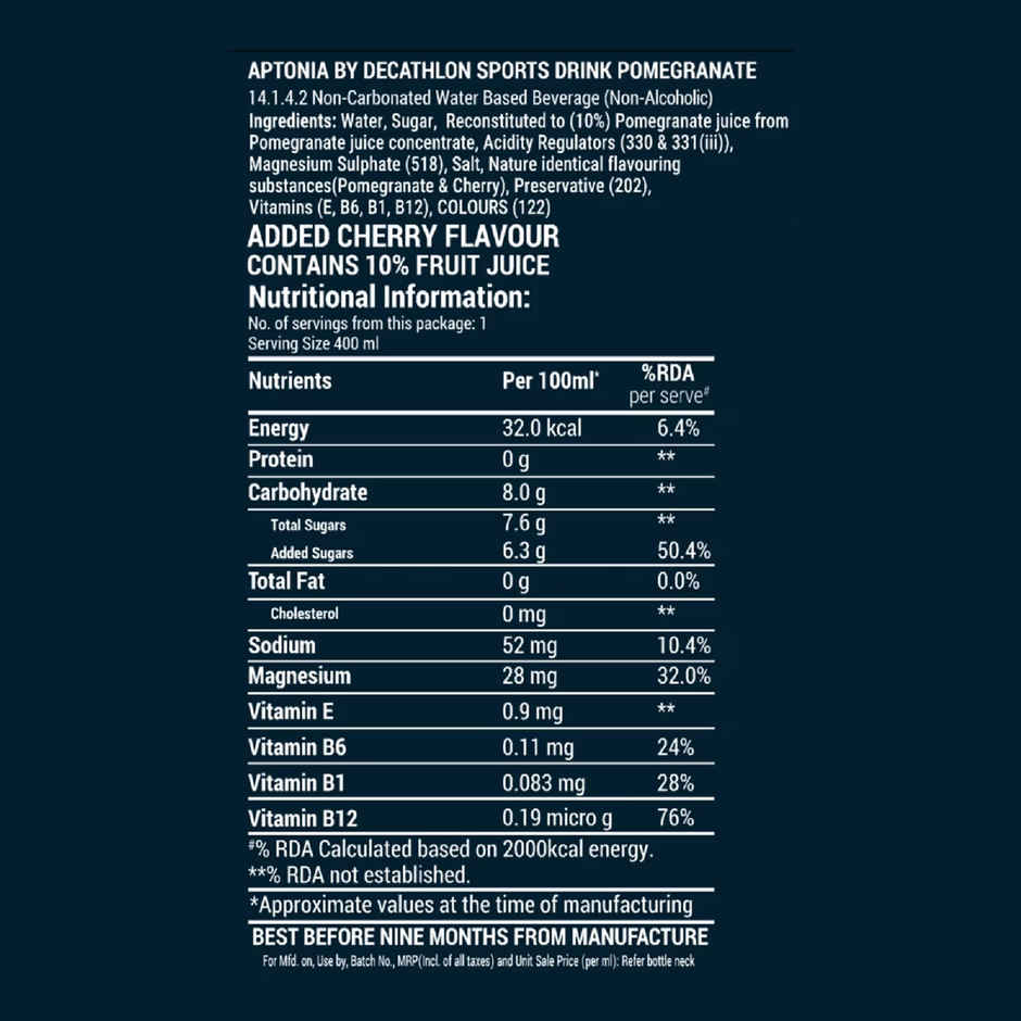 Decathlon Pom Cherry Energy Drink