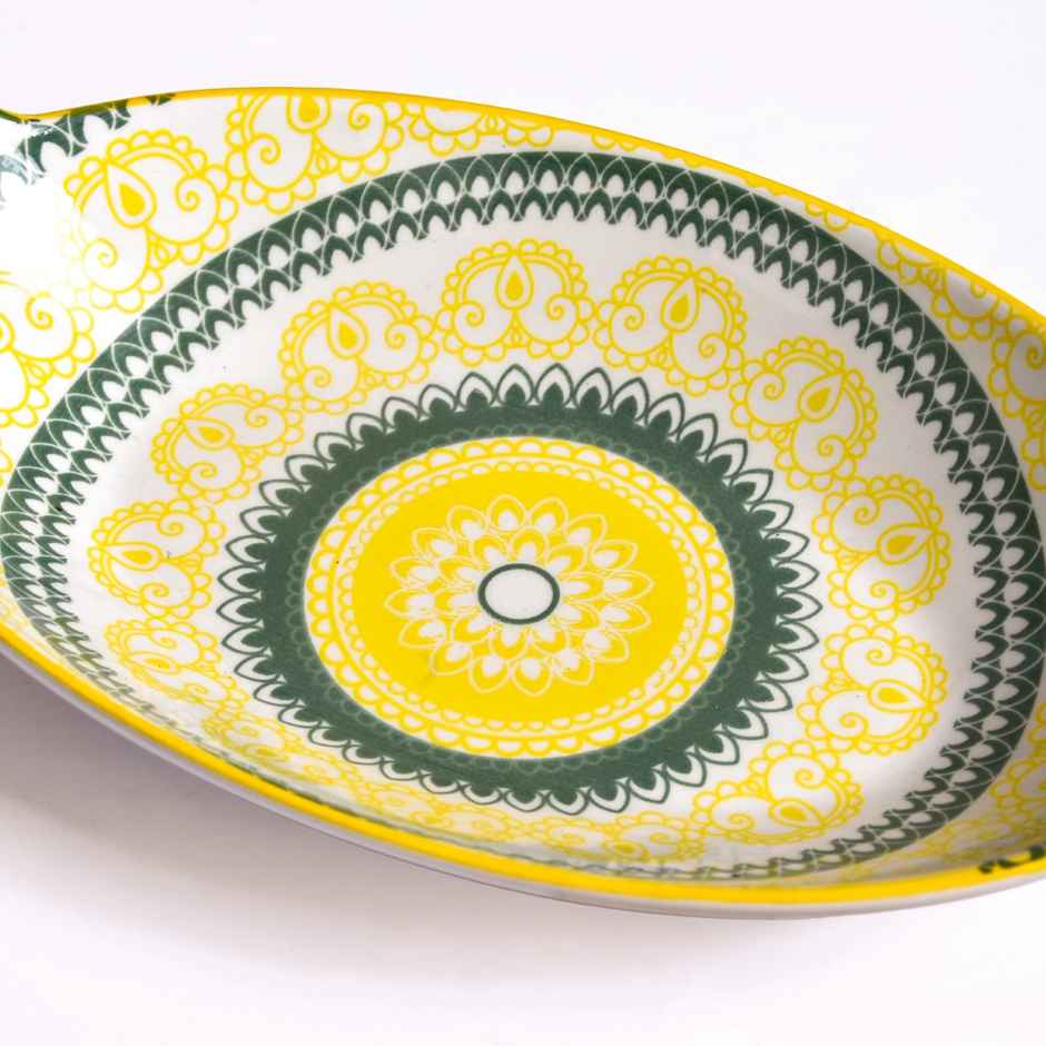 Nestasia Mandala Long Dish - Yellow