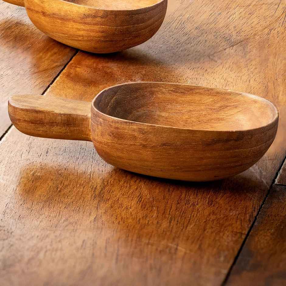 Ellementry Teak Wood Scooper Small (Set of 2)