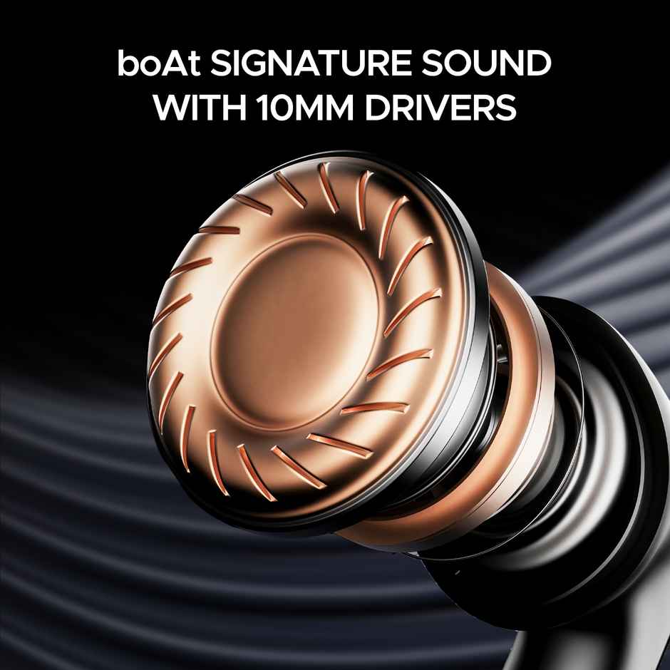 boAt Airdopes 121 Pro Plus TWS Ear Buds with mic,100HRS Battery, 4Mics ENx, 50ms Low Latency, Fast Charge, LED Display, IPX5, v5.3 Bluetooth in Ear Earbuds - Black