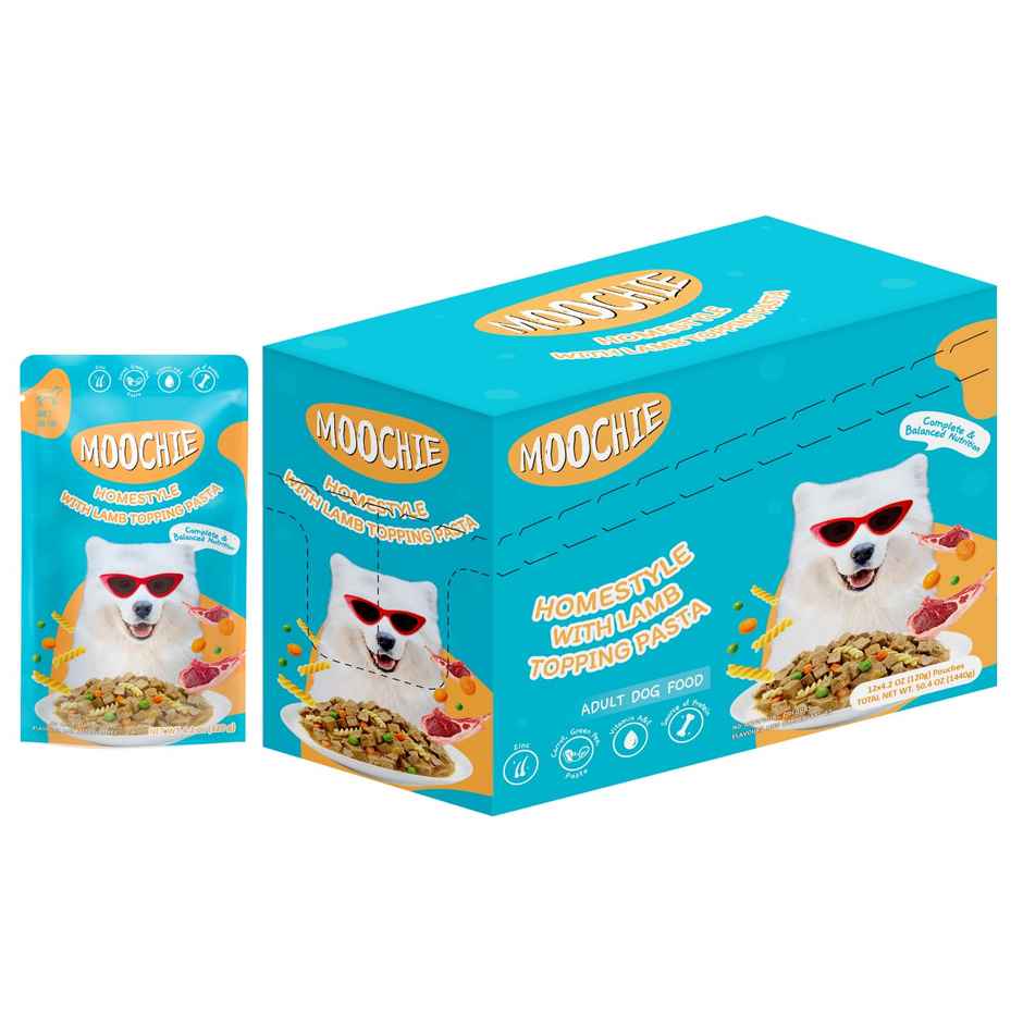 Moochie Dog Wet Gravy Food Homestyle With Lamb & Pasta
