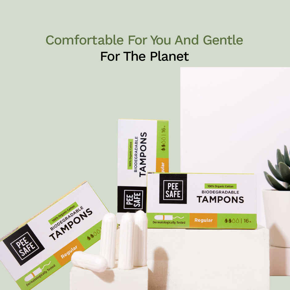 Pee Safe Regular Tampons for Light Flow | High-Absorbant & Leak-Proof Protection
