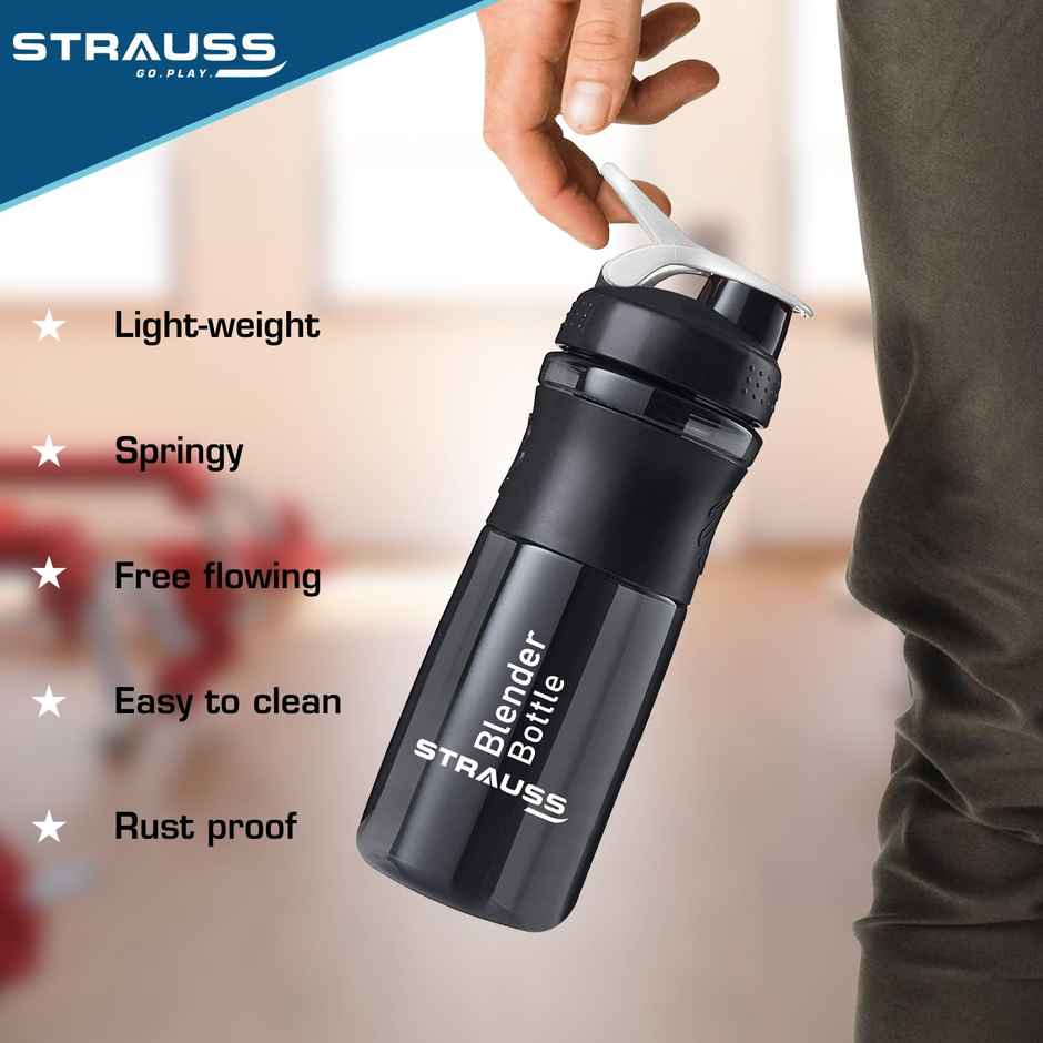 Strauss Blender Shaker Bottle 760 Ml | Black