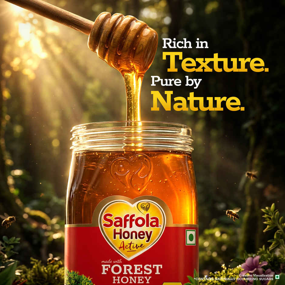 Saffola Honey Active, Made with Forest Honey, Pure Honey, No sugar adulteration