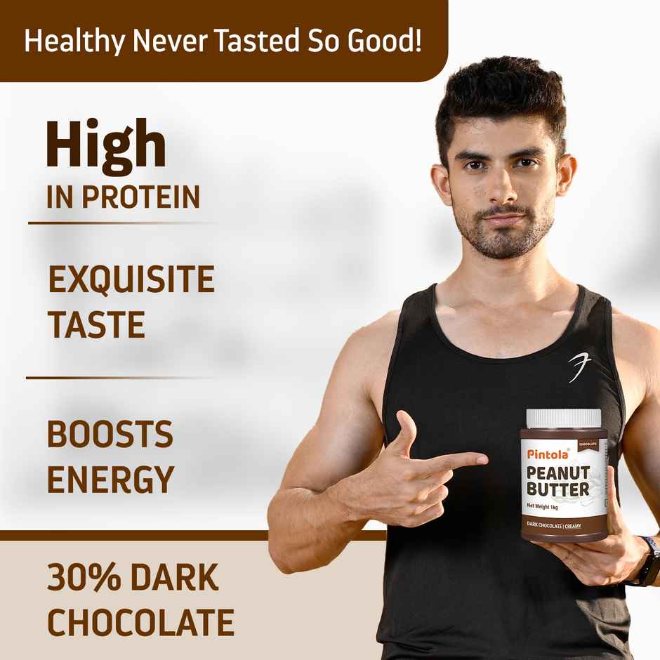 Pintola Peanut Butter Chocolate Flavour Crunchy - 18.6G Protein & 5.2G Dietary Fiber