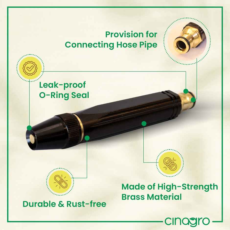 Cinagro Gardening Water Spray Gun - Adjustable Nozzle, Durable, for Plants & Car Wash