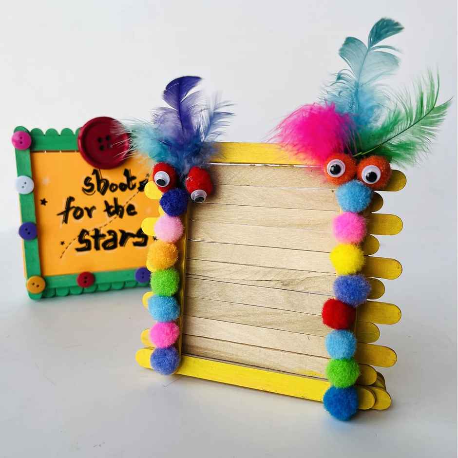 Webby DIY Art and Craft Wooden Photo Frame Build and Paint Activity Kit