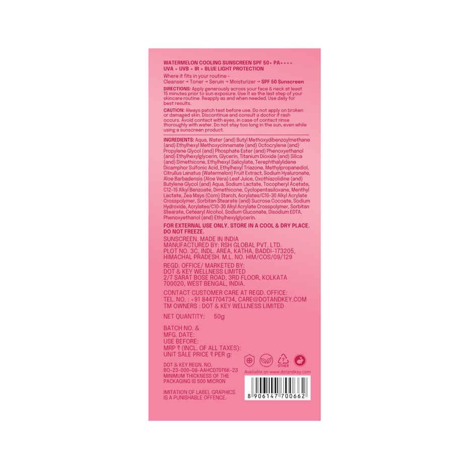 Dot & Key Watermelon Hyaluronic Cooling Sunscreen SPF 50 PA+++