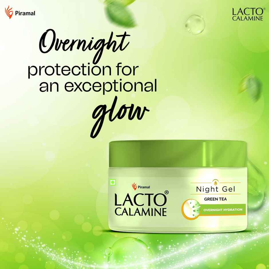 Lacto Calamine Green Tea Night Gel For Overnight Hydration & Moisturisation