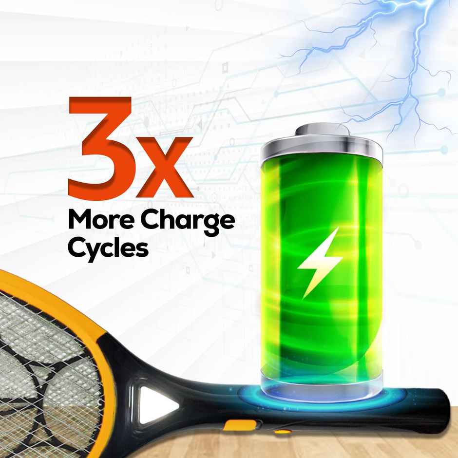 Mr. Right Rechargeable Mosquito Racket With Advanced Lithium-ion Battery