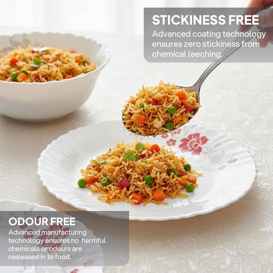 Cello Opalware Dazzle Series Scarlet Bliss Dinner Set, 18 Units