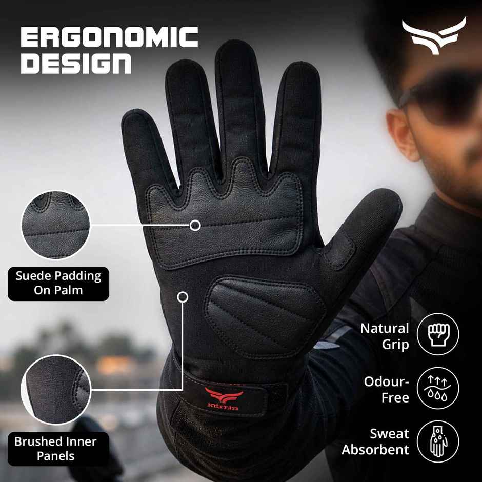 Xtrim Bike Riding Gloves | Black and Red | Medium)