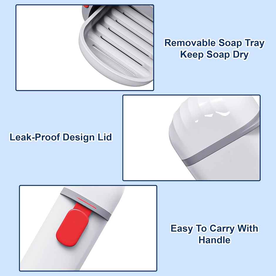 Leakproof Travel Soap Case, Waterproof Container with Draining Layer