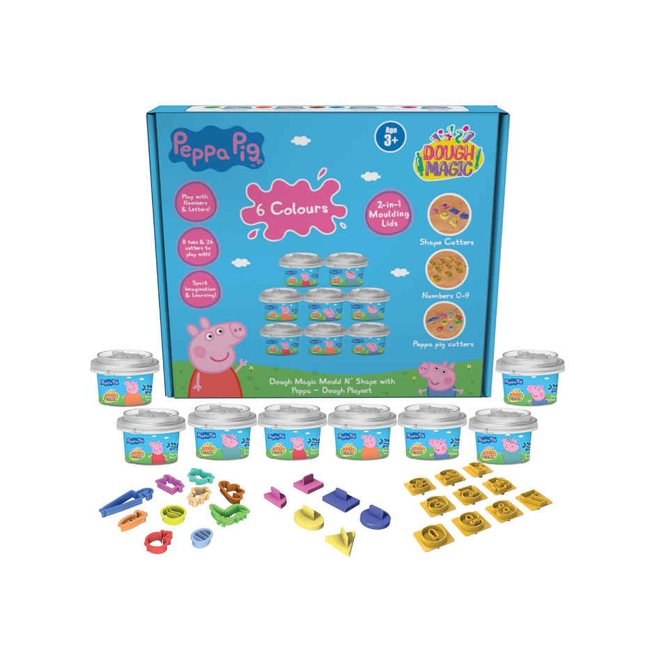 WinMagic Toys Dough Magic Mould N' Shape With Peppa  Dough Playset