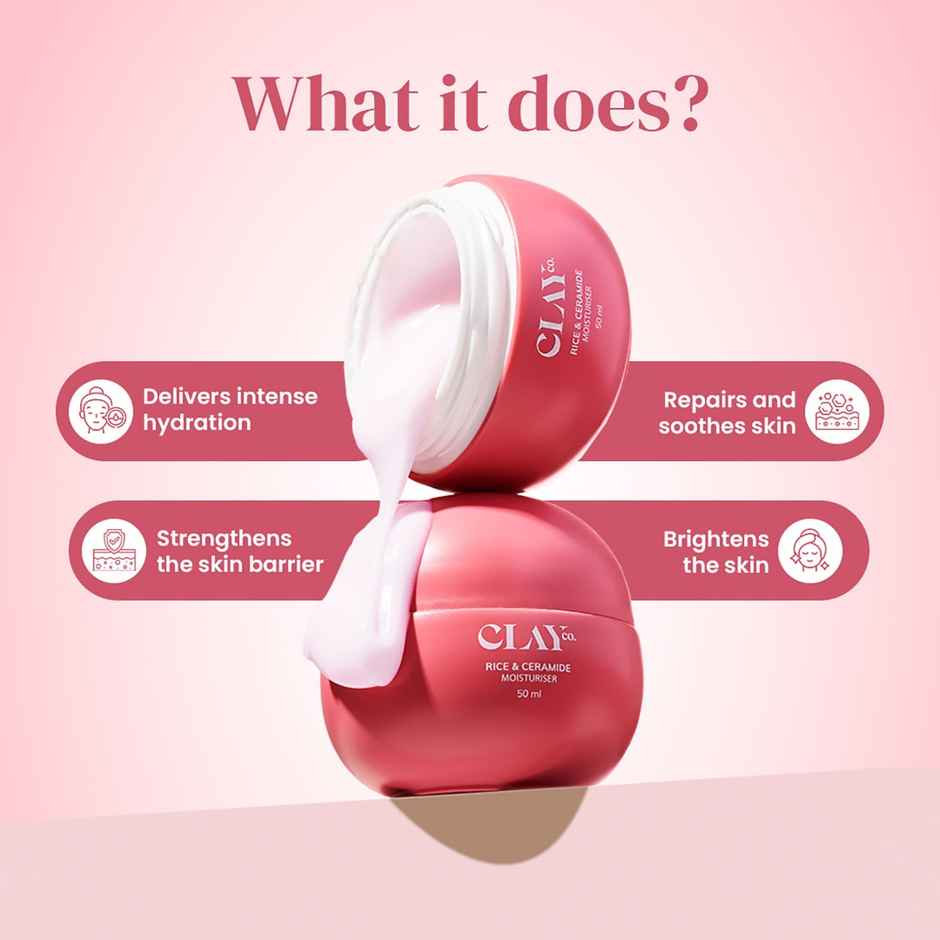Clayco Rice & Ceramide Moisturiser For Barrier Repair & Brightening