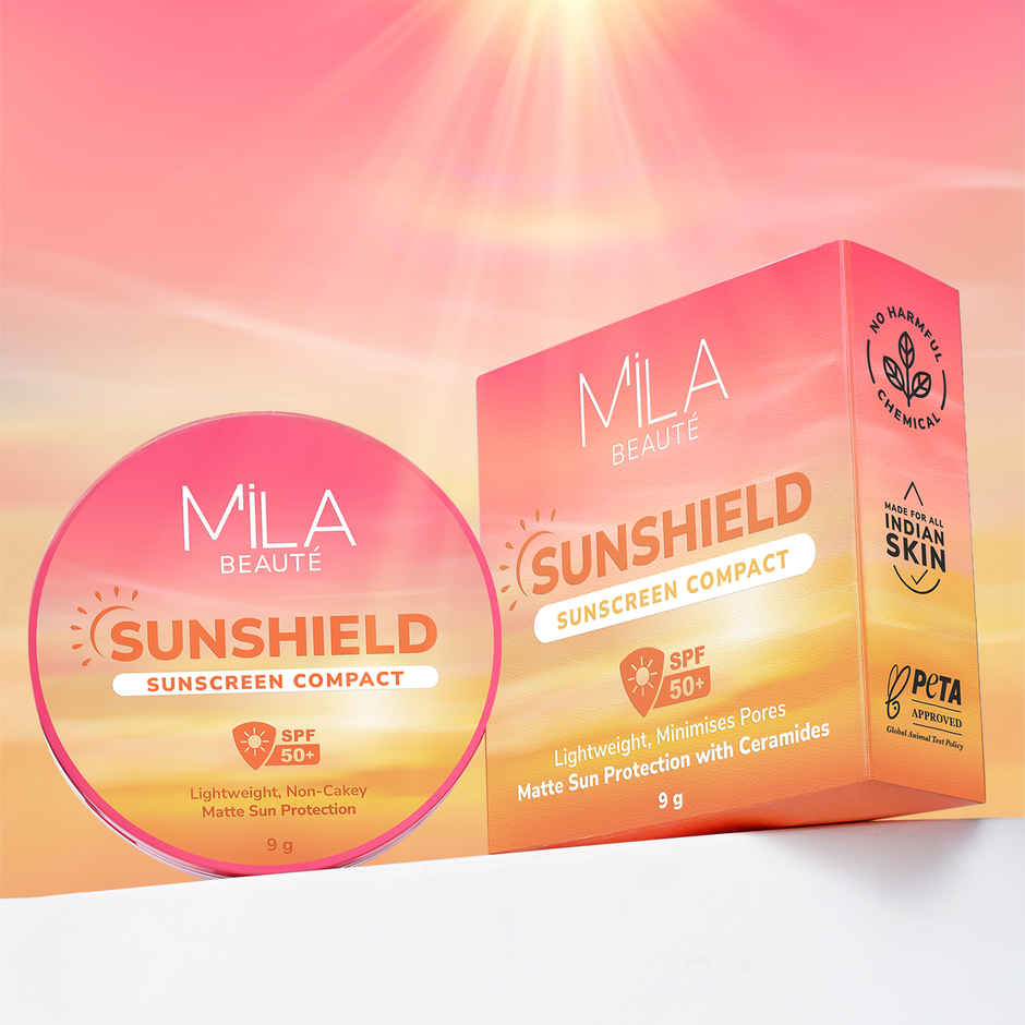 Mila Beaute Women's Sun Shield Sunscreen | SPF 50 PA+++ | Suitable for all Skin Types - Beige
