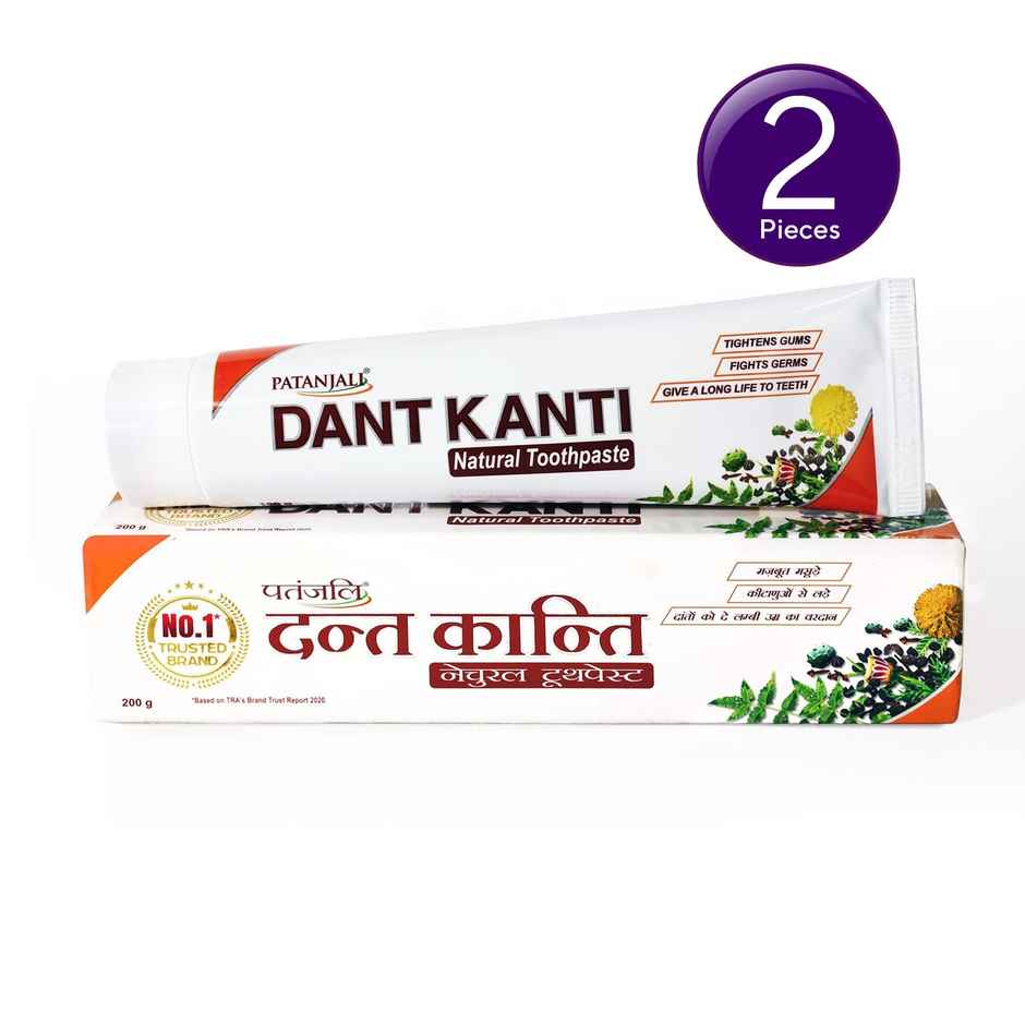 Patanjali Dant Kanti Natural Toothpaste Teeth Cleansers Paste For Strong Teeth and Gums Combo 