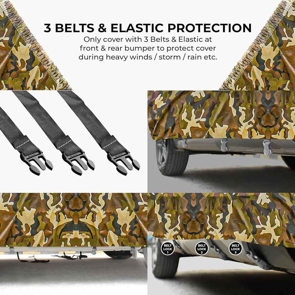 Autofy Defo Car Cover For Toyota Innova Crysta | Year 2016 Onwards Flock Layer Inside