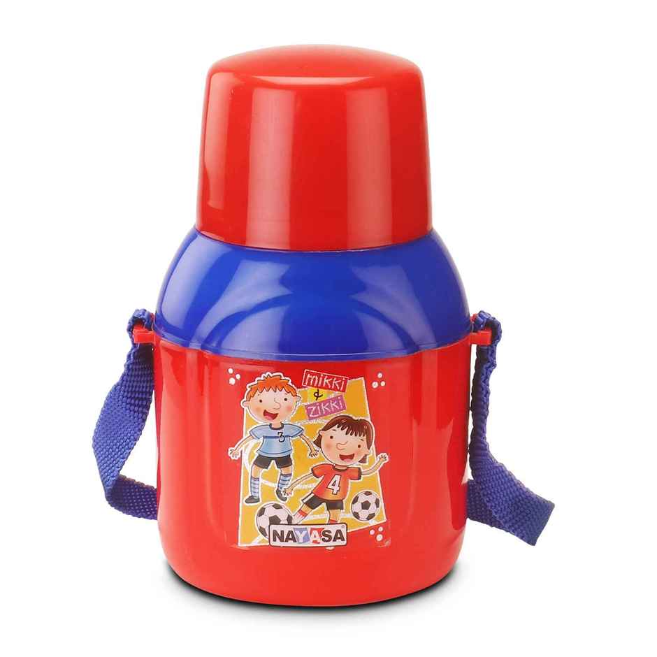 Nayasa Nippy Insulated Sipper Water Bottle | Plastic Inner | BPA Free | Red | 350 ml