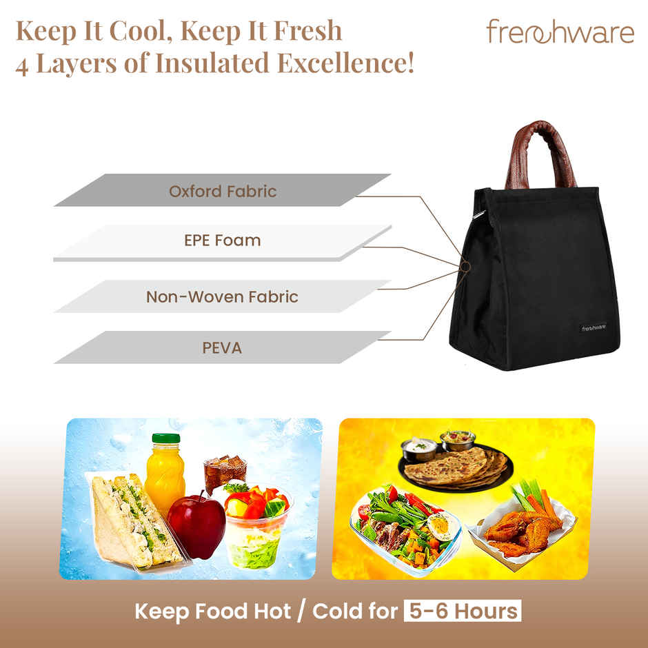 Frenchware Insulated Lunch Bag | Black