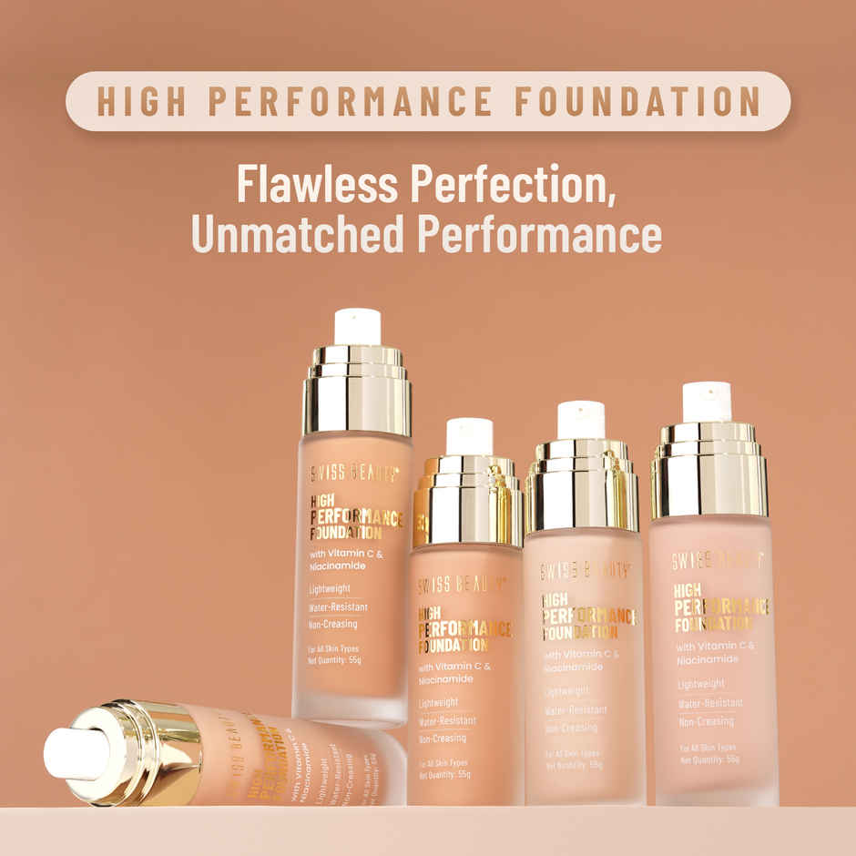 Swiss Beauty High Performance Foundation With Vitamin C & Niacinamide - 07 Natural Buff