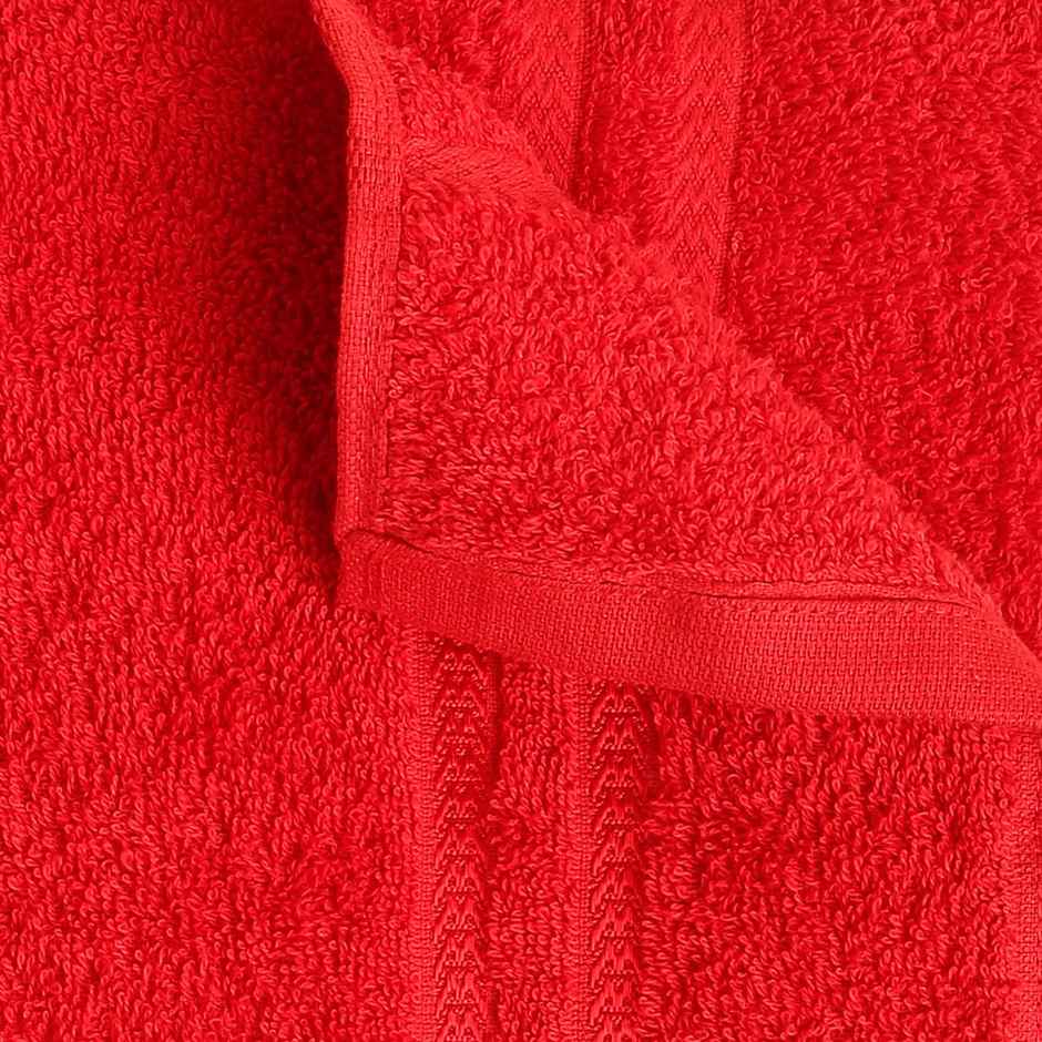 Welspun Solid True Red 100% Cotton Quik Absorbent Bath Towel For Men And Women