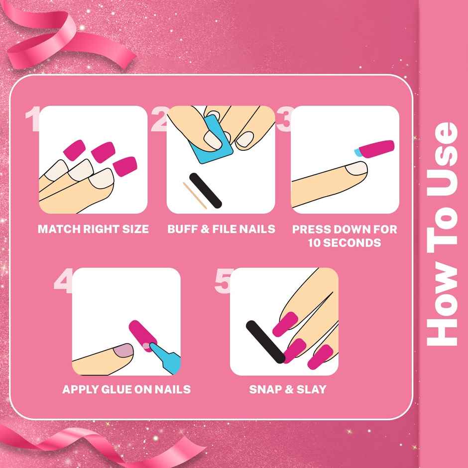 Jaquline USA Pressonmanicure - Transparent and Green Shade