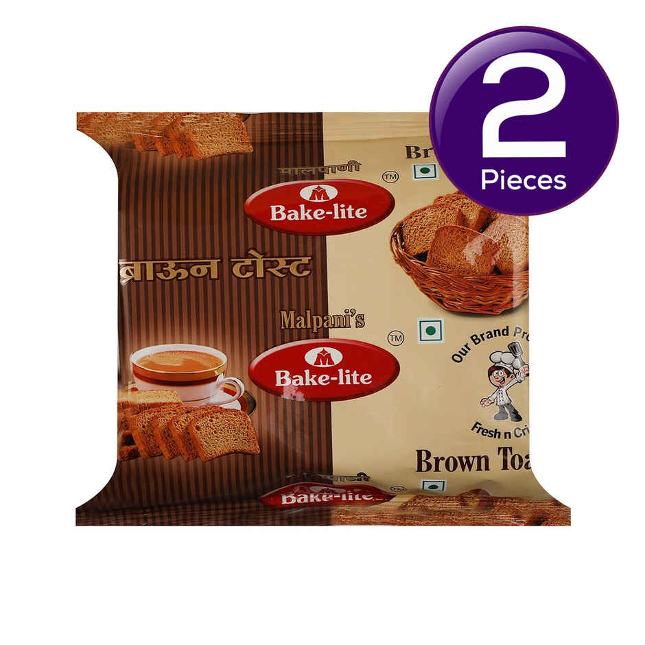 Malpani Cookie Magic Plain Cake Bakelite Brown Toast | Bromate-free and Trans Fat-free Combo