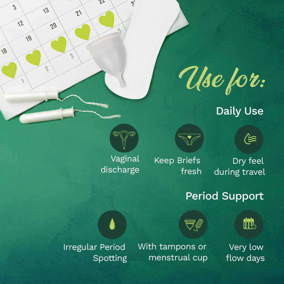 Pee Safe Aloe Vera Panty Liners | Extra Large | 20N