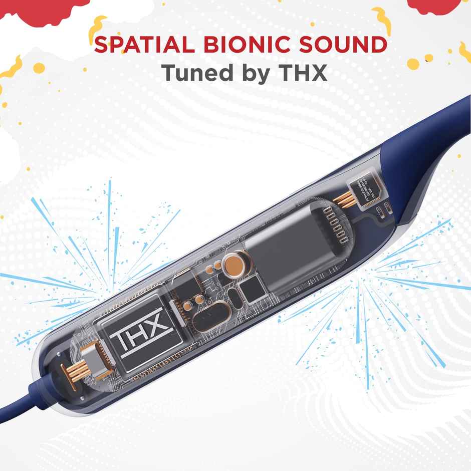 boAt Rockerz 378 in Ear Bluetooth Neckband with Spatial Bionic Sound Tuned by THX(Midnight Blue)