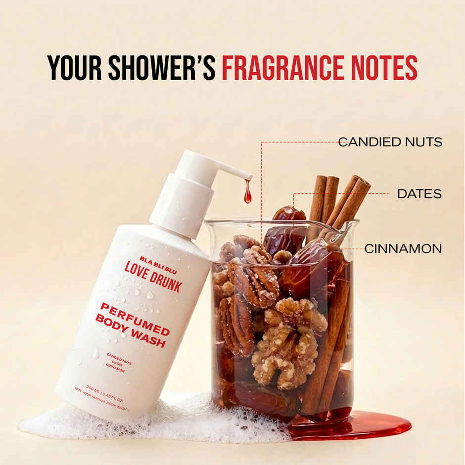 Love Drunk Perfumed Body Wash for Men & Women | Candied Nuts, Cinnamon & Dates Fragrance