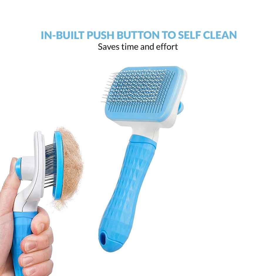 Urbanfix Pet Hair Slicker Brush (Soft Handle - M) for Dogs & Cats Grooming (Colour May Vary)