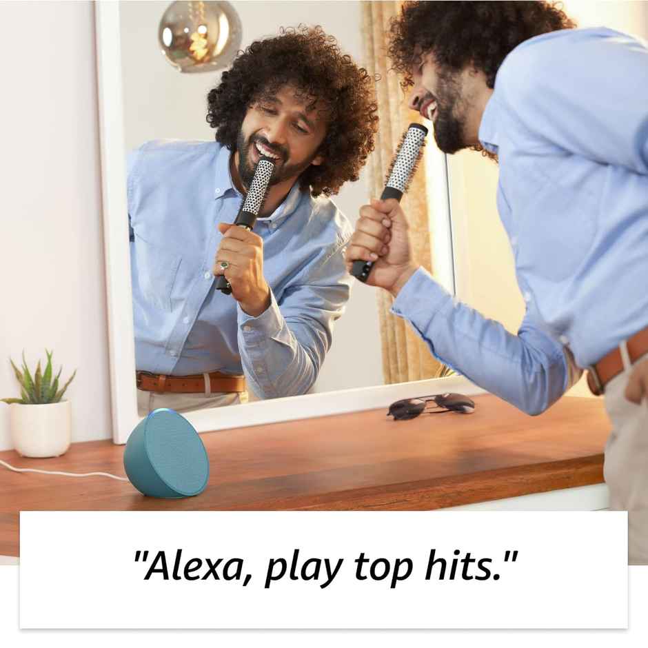 Amazon Echo Pop| Smart Speaker With Alexa & Bluetooth| Loud Sound,Balanced Bass,Crisp Vocals| Green