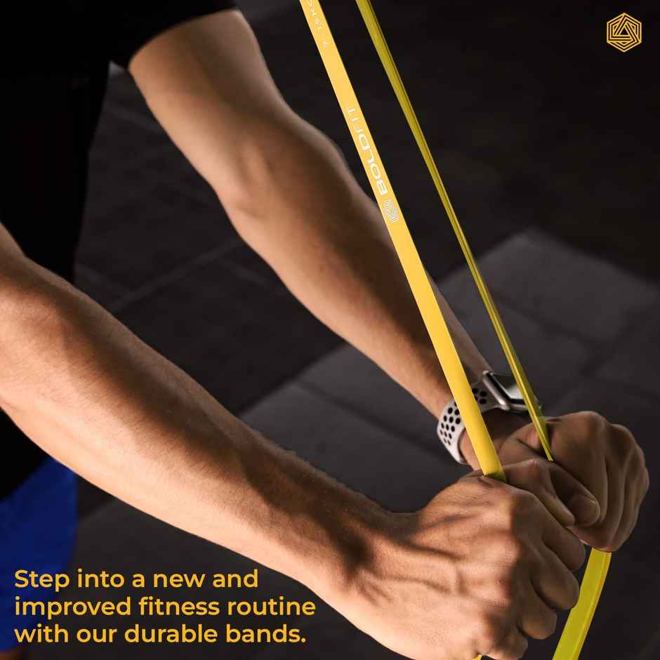 Boldfit Heavy Resistance Band Yellow 3-7 Kg