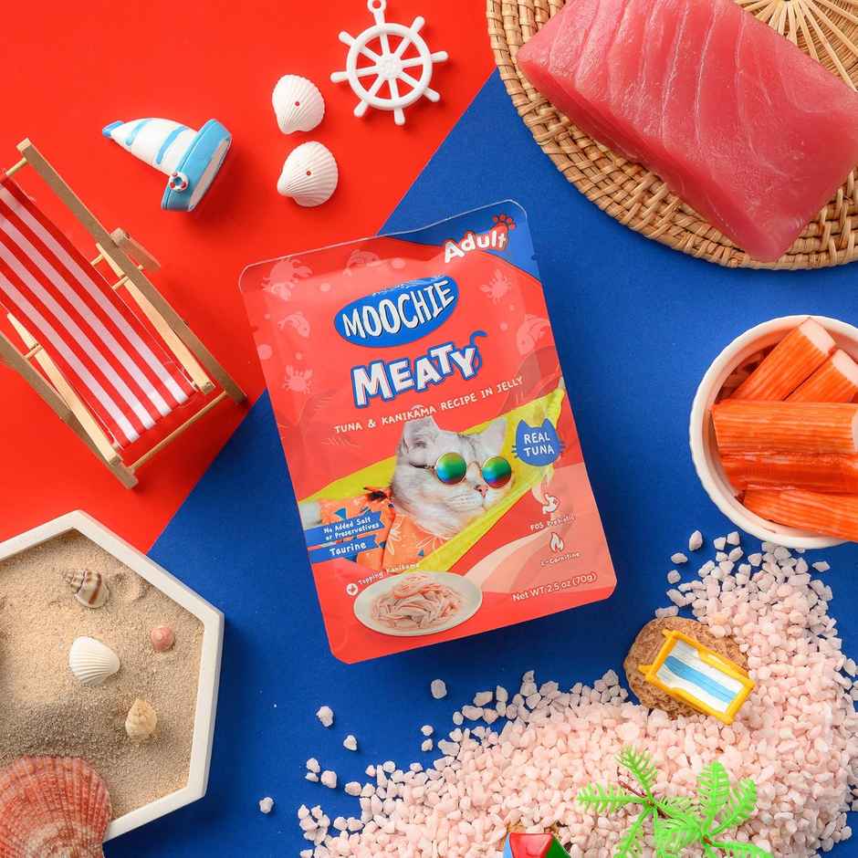 Moochie Meaty Wet Food Tuna & Kanikama Recipe In Jelly For Cats