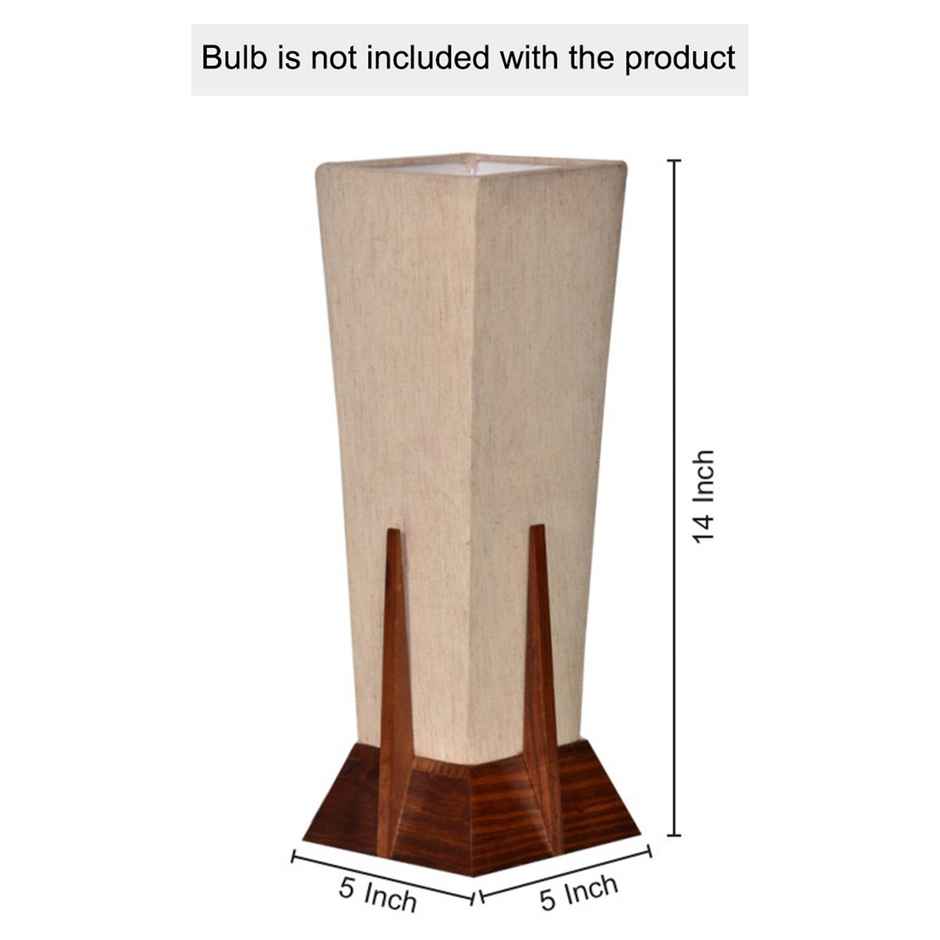 ExclusiveLane Pyramid Table Lamp In Sheesham Wood | 35.6 cm