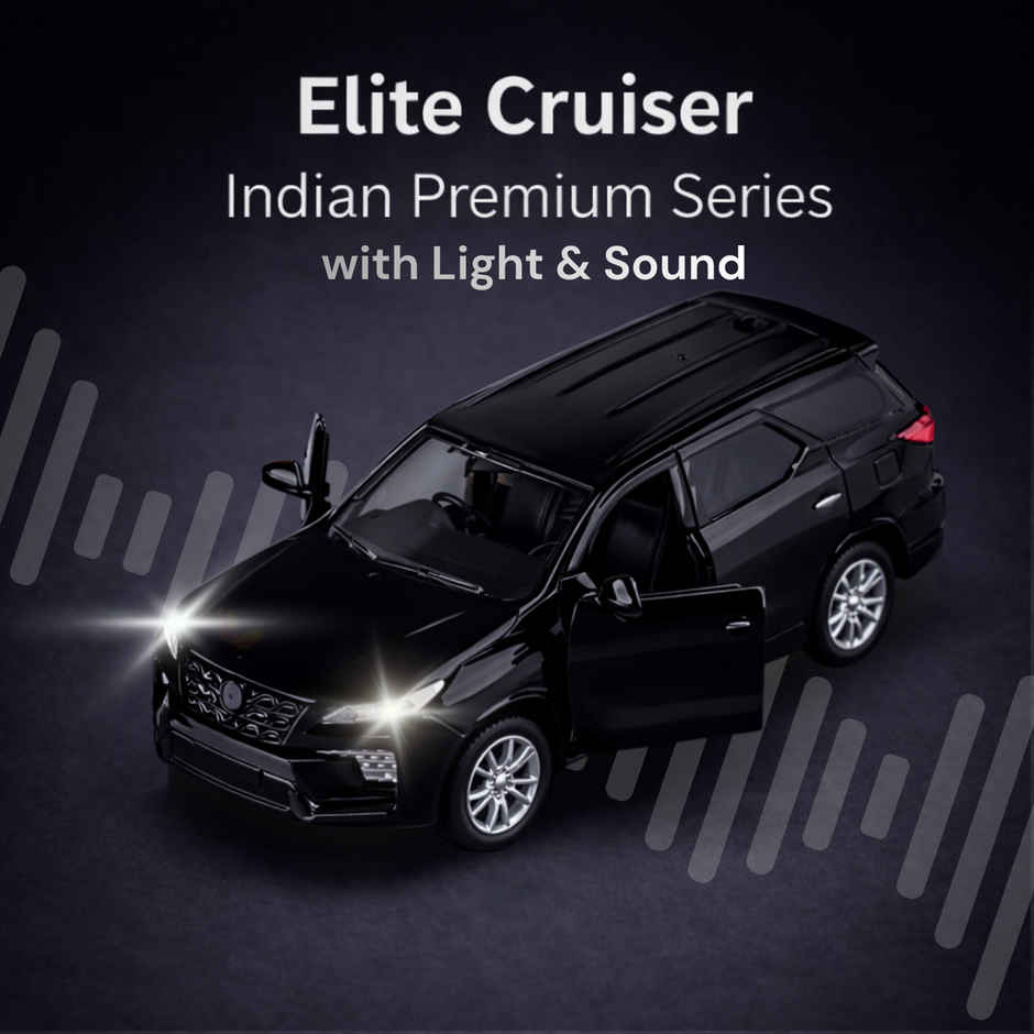 Race n Roll Light & Sound Elite Cruiser SUV Toy Car Pull back Action Fortu Black