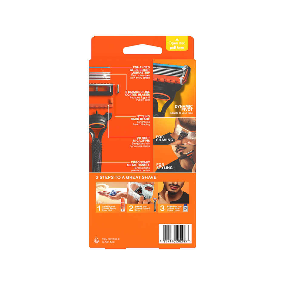 Gillette Fusion Manual Shaving Razor For Men
