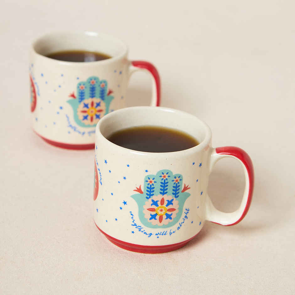 Chumbak Hamsa Mugs Duo, Gift Set