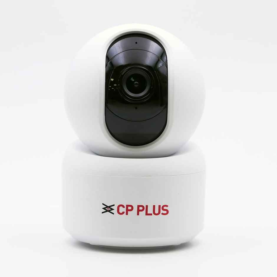 CP PLUS CP-E35A 3 MP Full HD Smart Wi-fi CCTV Camera | 360Degree Pan & Tilt | View & Talk | Motion Alert | Night Vision | SD Card (Up to 128 GB) | Alexa & OK Google | 2-Way Talk | IR Distance 10Mtr - White