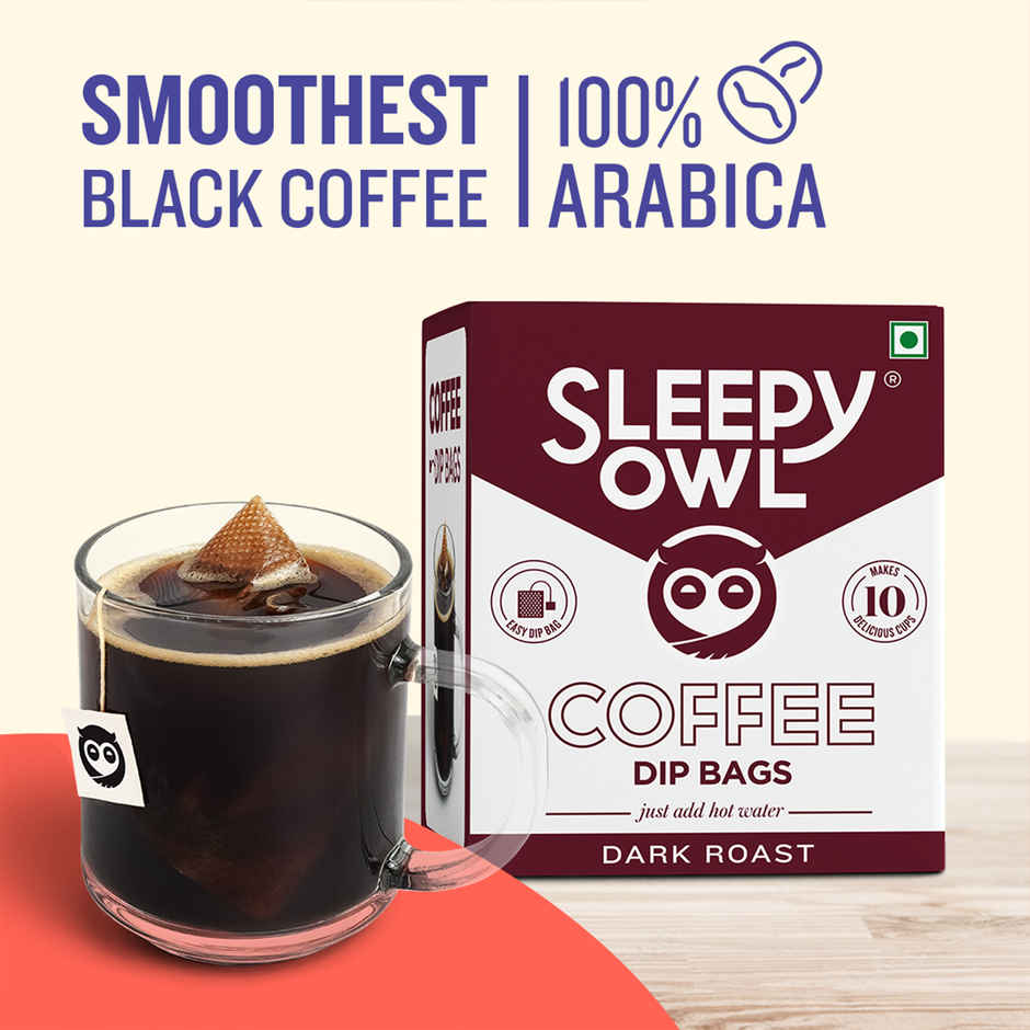 Sleepy Owl Dark Roast Hot Brew Coffee Bags
