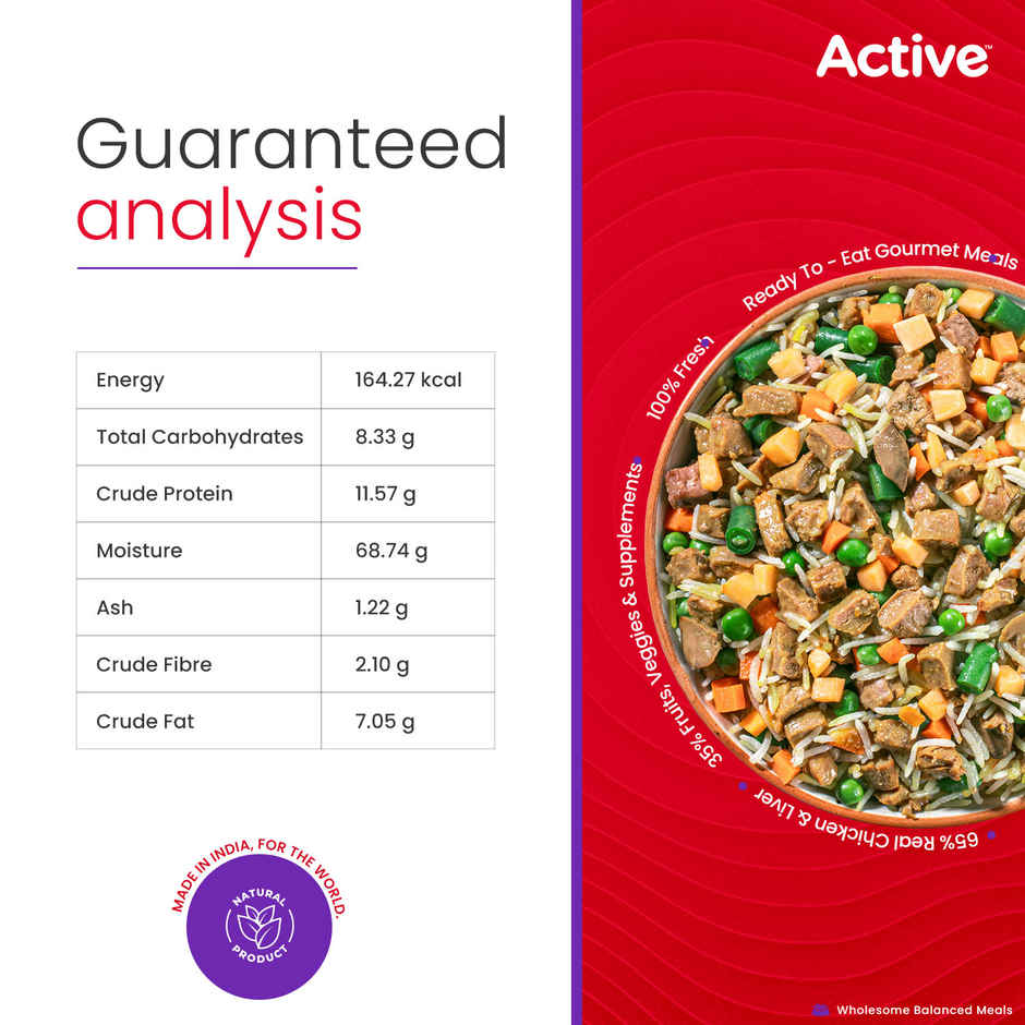 Active Chicken and Vegetable Fresh Dog Food