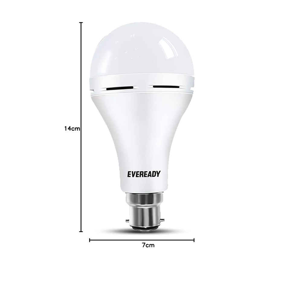 Eveready 12W Emergency Inverter LED Bulb | Cool Day Light | 6500K | 3 Hours Backup, B22 Base