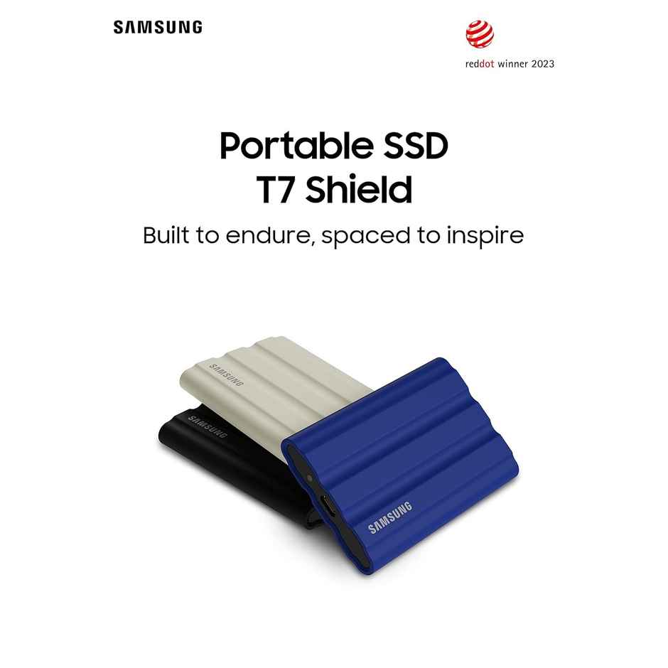 Samsung T7 Shield 1TB External Portable SSD | Black | MU-PE1T0S