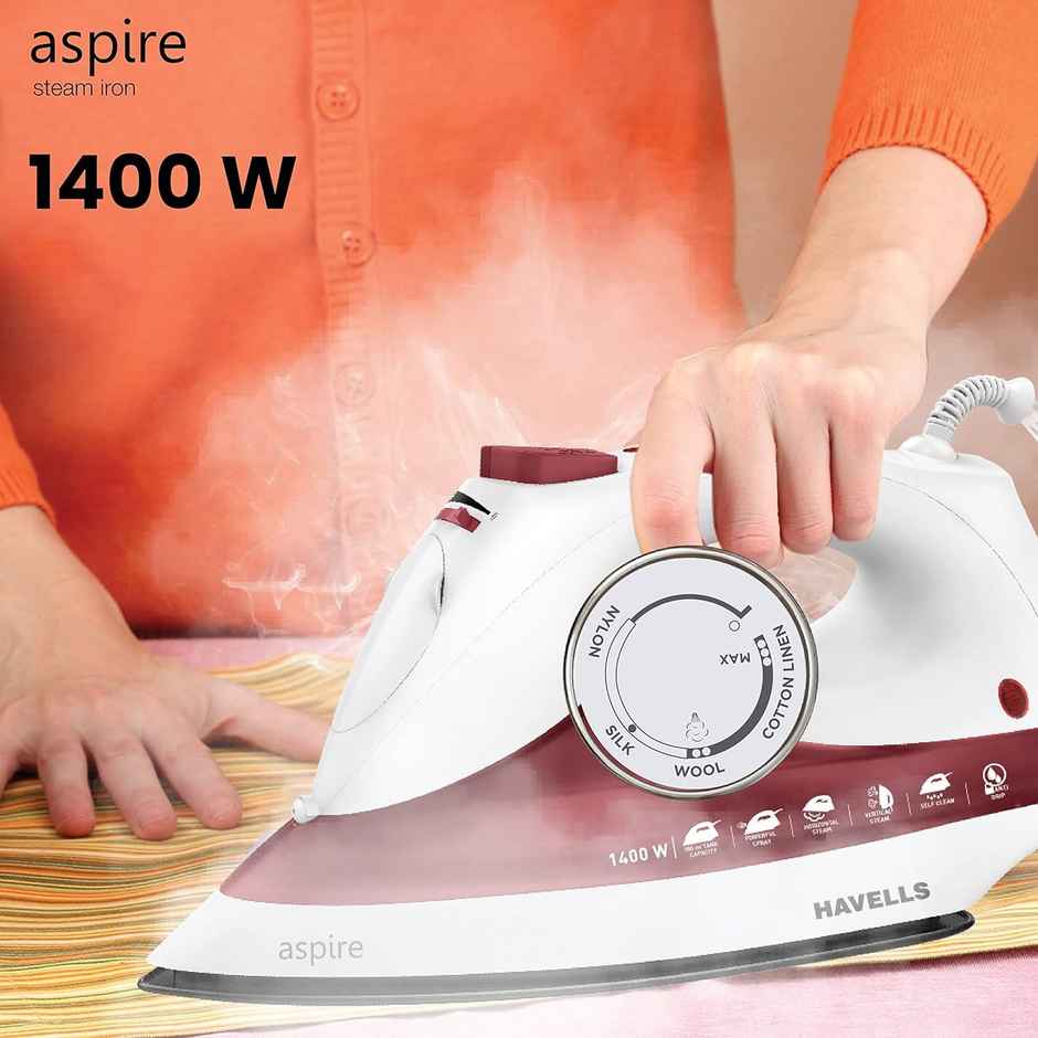 Havells Steam Iron Aspire Red 1400W