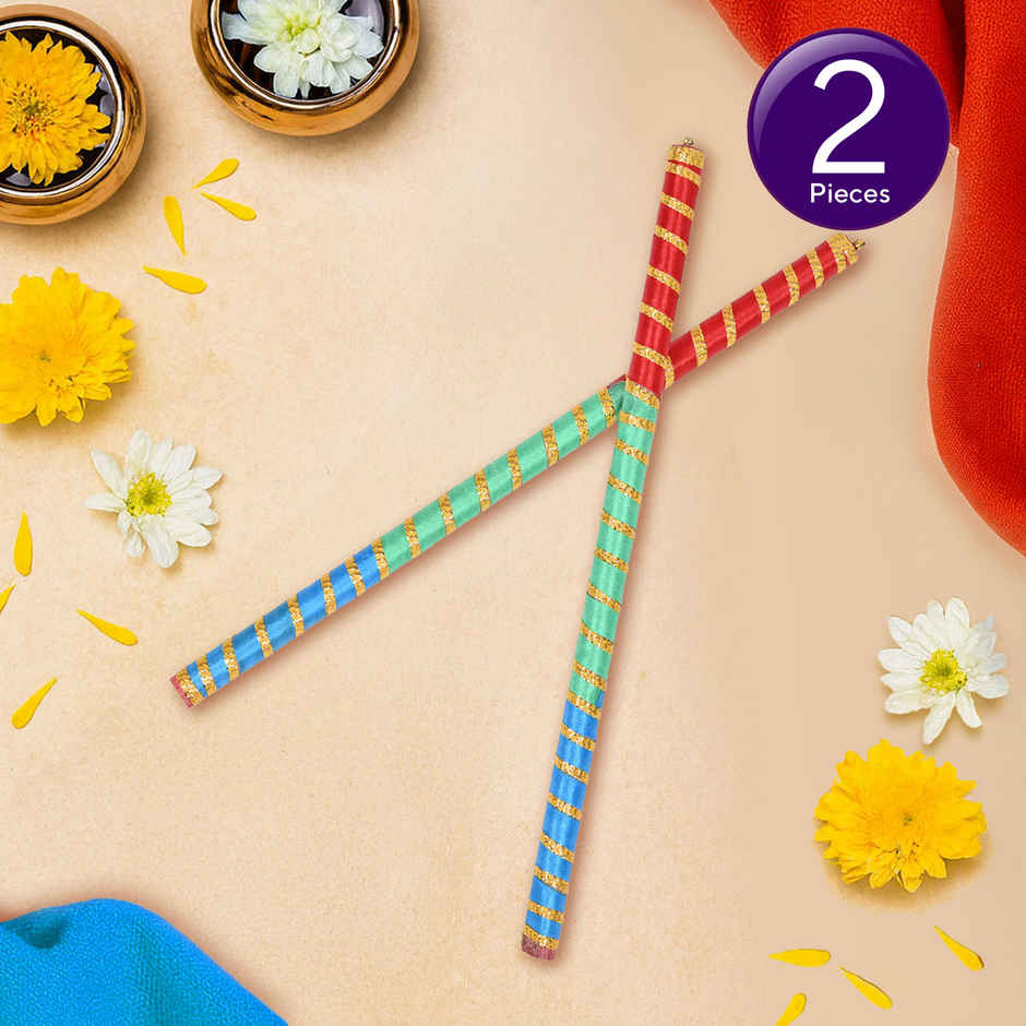 Dandiya | Multicolour - One Pair | Satvik Combo