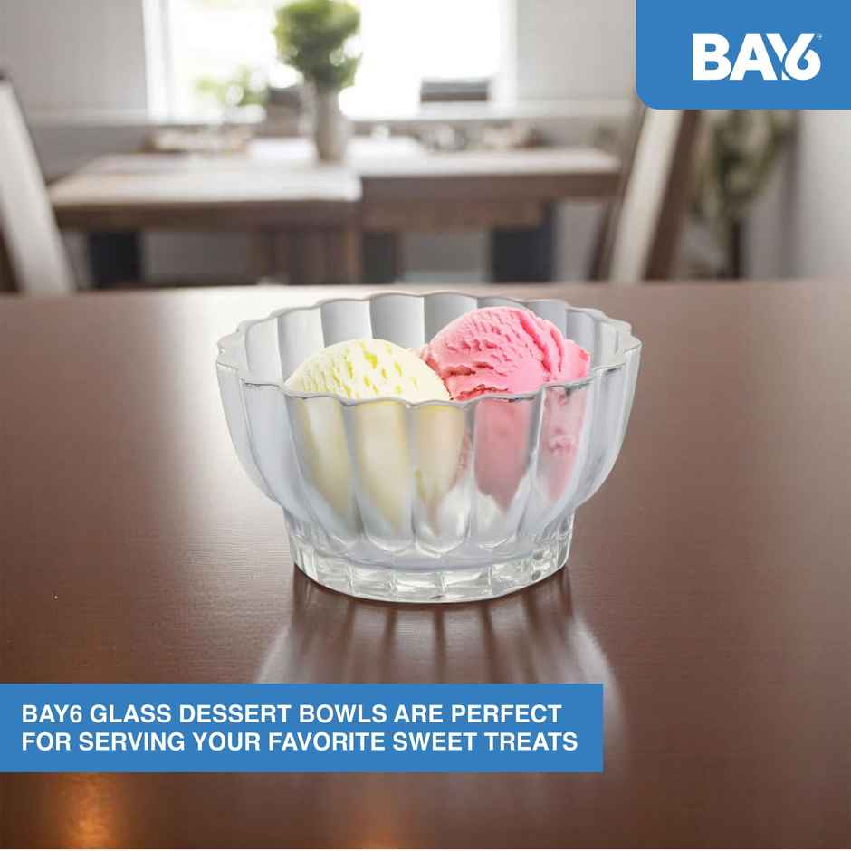 BAY6 Glass Dessert Bowl Set - 4.5 Inch -(2pc)