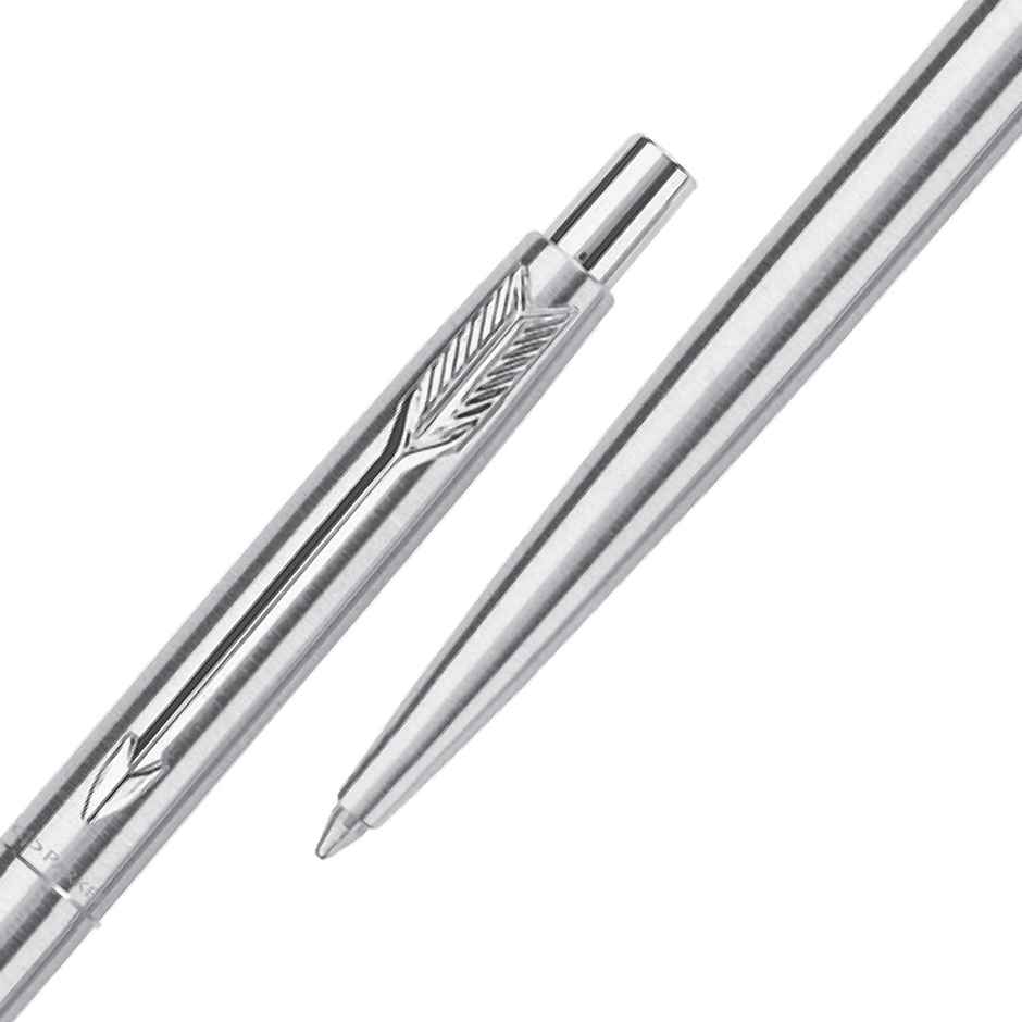 Parker Classic Stainless Steel Chrome Trim Ball Pen | Ink Color - Blue | Gift For Employees