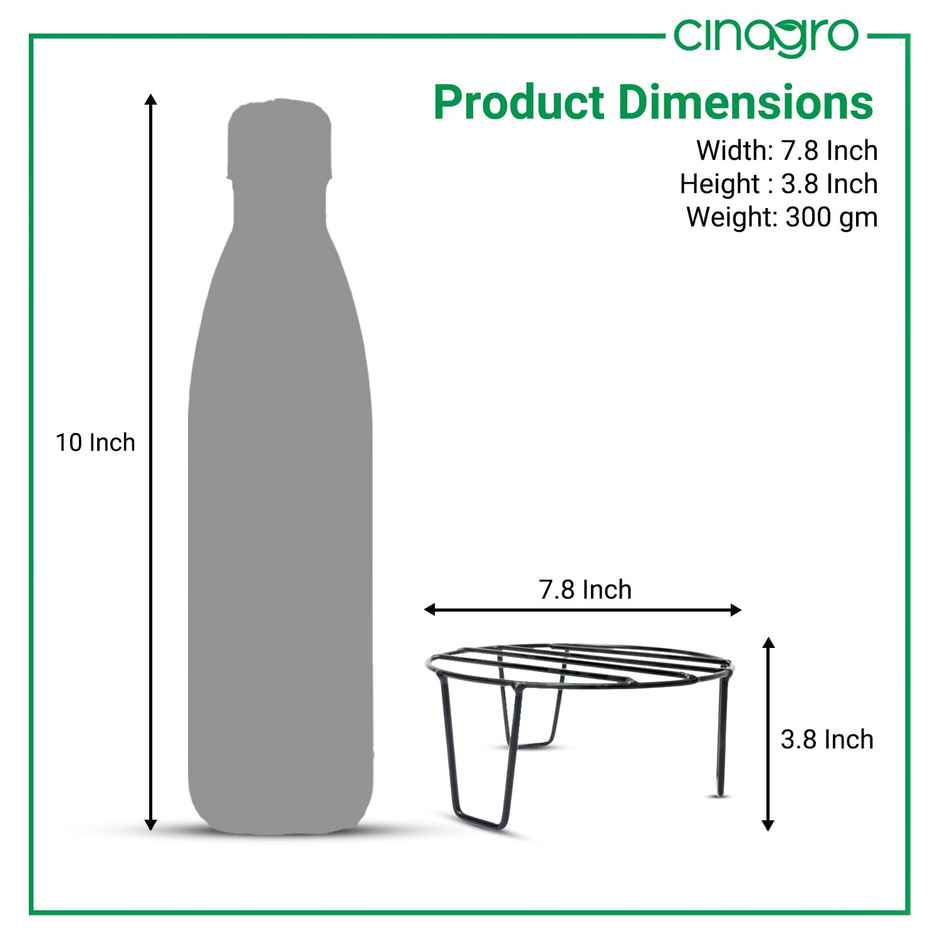 Cinagro Round Metal Plant Stand - Durable & Anti-Rust | For Home-Balcony & Garden